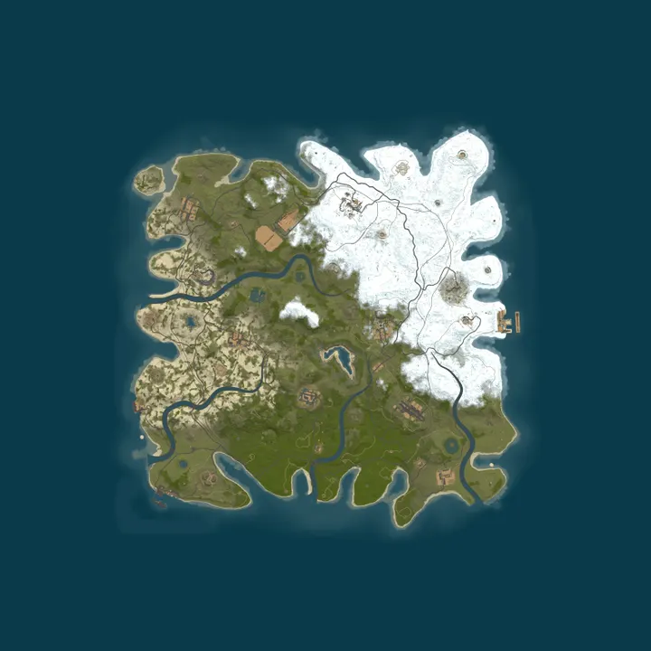 Map of RustedAK NOOBS DUO SOLOs