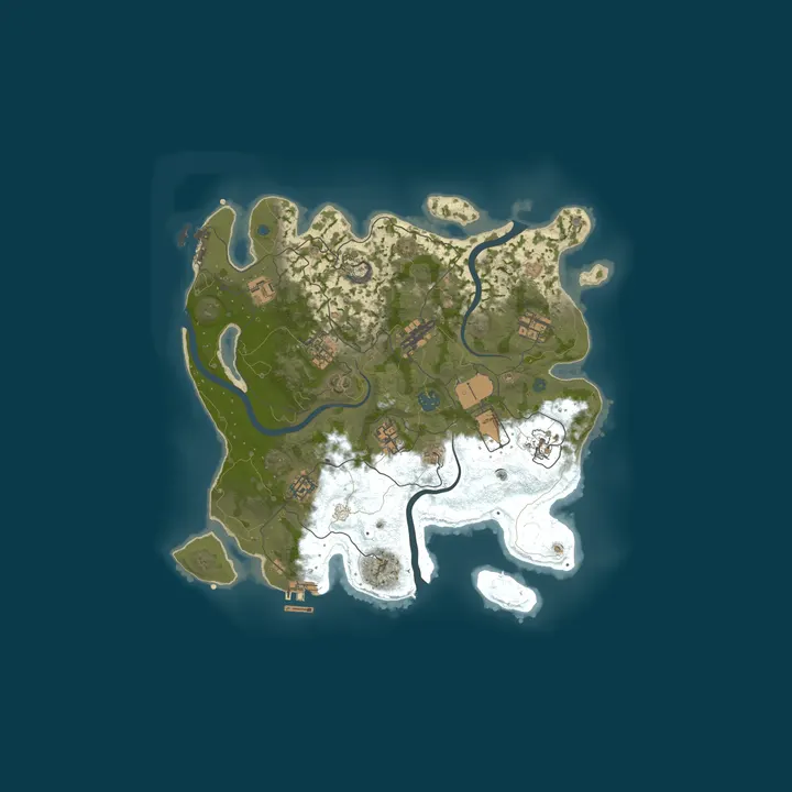 Map of A Shockbyte Rust Server