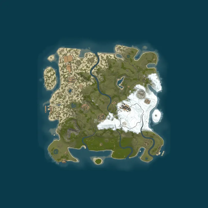 Map of RUSTWORLD.CC [AS] Hong Kong CN - Newbie Paradise | PVE/Monthly