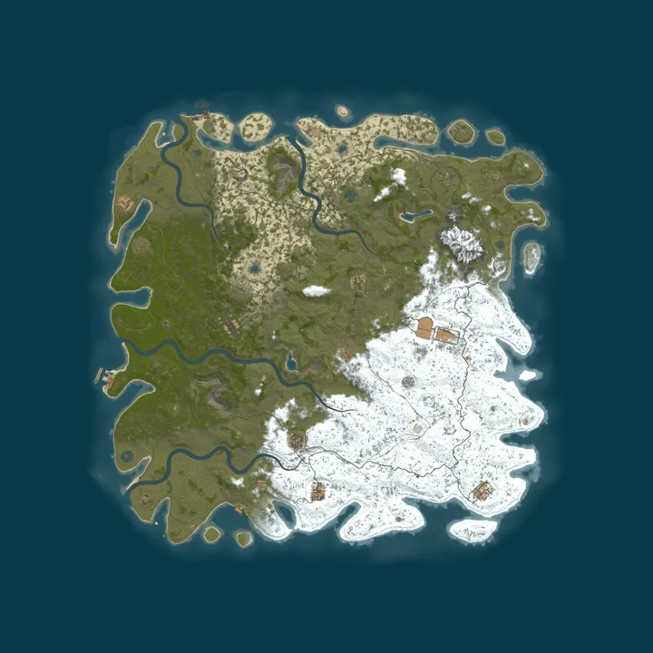 Map of WIPED ●ZOMBIE● Sinister Rust PVP|Raidable Base|SkillTree