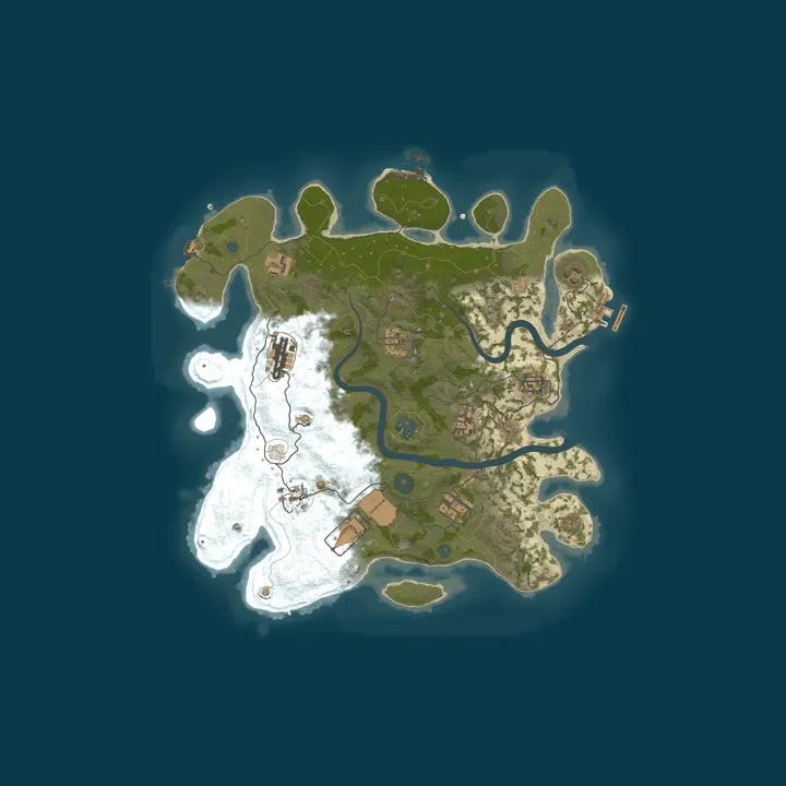 Map of A Shockbyte Rust Server