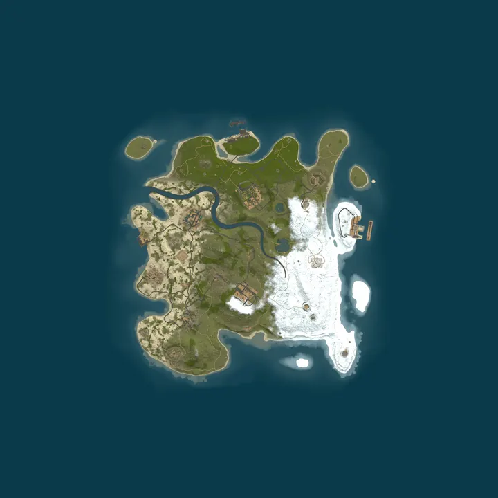 Map of A Shockbyte Rust Server