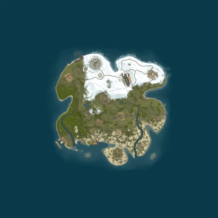 Map of ★ RUST IN PIECE | 100X BATTLEFIELD | FREE KITS | TRIO [EU]