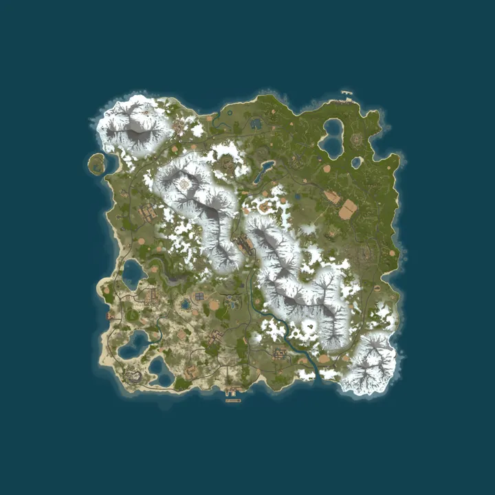 Map of SLAYERS.GG 100x PVE ZOMBIES|LEGENDARY WEAPONS|PLANES|RAID BASES