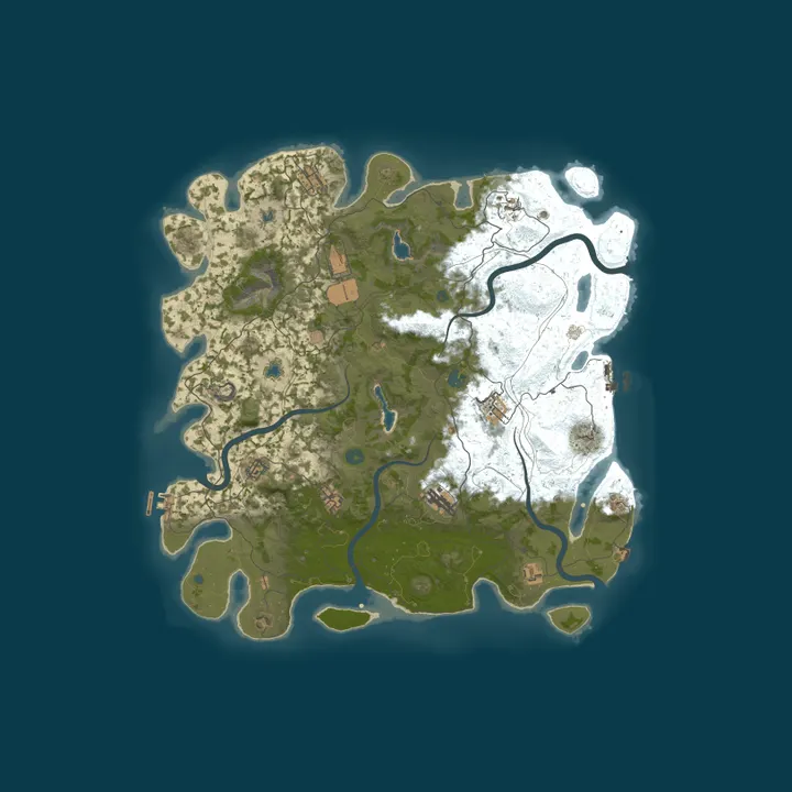 Map of 4Netplayers Rust Server