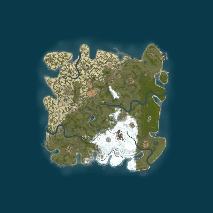Map of A Shockbyte Rust Server