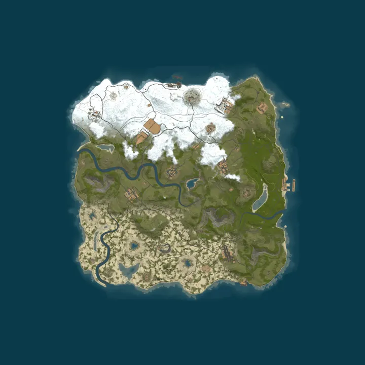 Map of Reddit.com/r/PlayRust - EU Trio