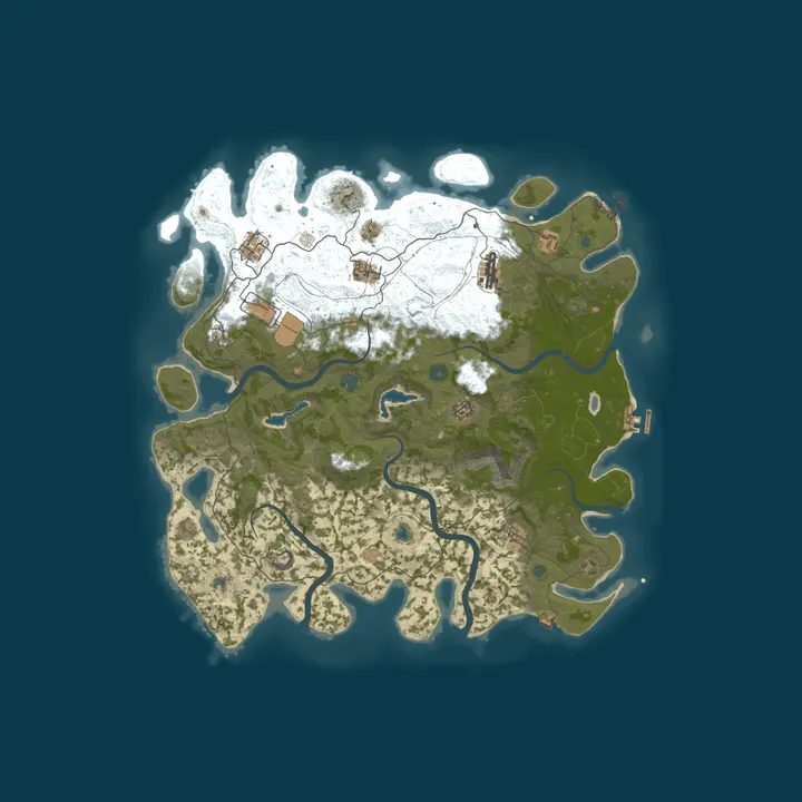 Map of  Revenge Rust x10 EU Clans