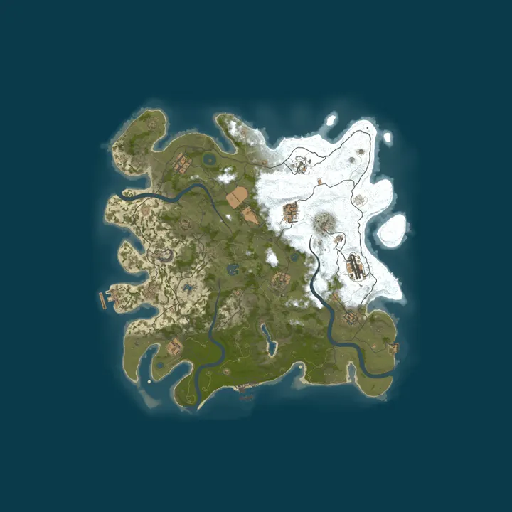 Map of A Shockbyte Rust Server