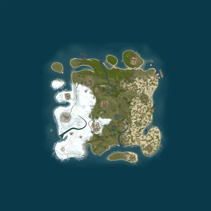 Map of RUST-A-MANIA  - PVE -  ASMR CHILL!