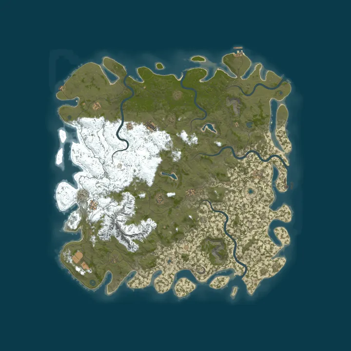 Map of Rust Vanilla 2x | PVP with Raid Protection | Solo/Duo/Trio