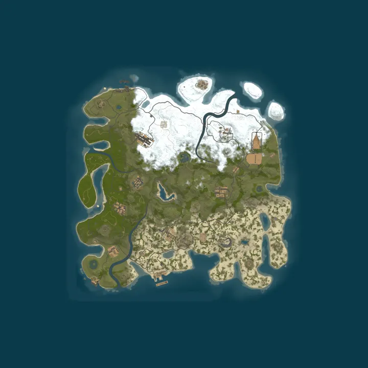 Map of MuffinRust Россия 2x для новичков
